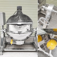 Machine industrielle de cuisson de bouilloire de mélangeur de cuisson d'agitateur de confiture de sauce automatique avec le chauffage de vapeur de gaz
