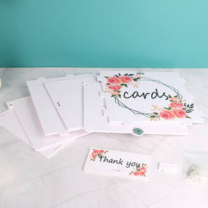 Boîte de réception de cartes de vœux en bois et PVC blanc, artisanat transfrontalier très demandé, à assembler soi-même, vente en gros d'usine - Product Image 4