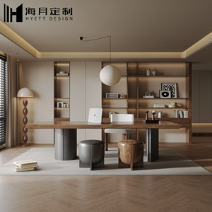 Haiyue bền hiện đại sang trọng Tủ sách được xây dựng trong ánh sáng phòng khách văn phòng bằng gỗ Kệ sách - Product Image 2