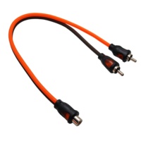 Fil audio RCA à paire torsadée en PVC orange mat de haute qualité