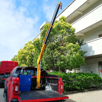 Grue hydraulique articulée miniature HAOY de 0,8 tonne montée sur camionnette pour concessionnaires OEM et équipateurs de véhicules