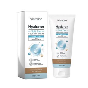 Viareline Hyaluron Soft Tan - Crème Gel Aquatique Ultra Légère avec Acide Hyaluronique pour la Plage, Hommes et Femmes, Réparation Cutanée - Product Image 1