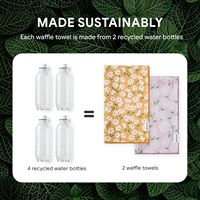 Serviettes de cuisine à imprimé floral multicolore, motif marguerite et hortensia, serviettes douces et absorbantes pour la cuisine et la salle de bain, logo personnalisé