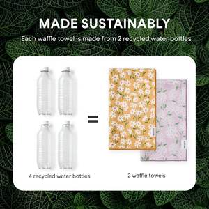 Asciugamani da Cucina Multicolore con Stampa Floreale, Motivo Margherite e Ortensie, Morbidi e Assorbenti per Cucina e Bagno, Logo Personalizzabile - Product Image 6