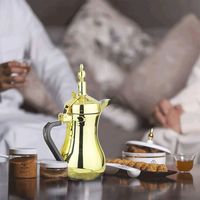 Luxe Arabe Dallah Cafetière Café Service À Thé Traditionnel En Acier Inoxydable Turc Pot Moyen-Orient Style Électrique Cafetière
