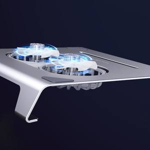 Soporte para Portátil Boneruy de Nuevo Diseño, Fijo, Robusto, de Aleación de Aluminio con <span class=keywords><strong>Ventilador</strong></span> de Refrigeración - Product Image 2