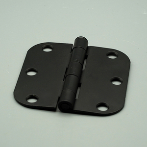 Factory-Direct 3 Inch <strong>Black</strong> Chrome-plated Rounded Corner <strong>Hinges</strong>, Heavy-Duty Door Hardware for Home &amp; Commercial Use - Product Image 1