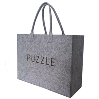 Sac fourre-tout en feutre avec logo personnalisé, réutilisable, écologique, grande capacité, sac à main pour la promotion des achats, cadeau, sac à main en feutre pliable
