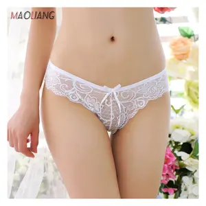 40434 Erotic Sexy Höschen Perlen Solid Dessous für Sex18 Lace Open File Frauen T-Tanga Unterwäsche Erotic Pussy Hol G String