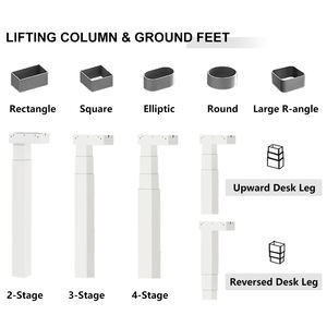 Escritorio Elevable <span class=keywords><strong>Flexispot</strong></span> con Marco de Ajuste Inteligente de un Solo Motor, Ergonómico y Personalizado de Hetium Manufacturer - Product Image 3