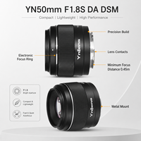 Objectif Yongnuo YN 50mm F1.8S pour appareil photo hybride APS-C à monture E, objectif à focale fixe autofocus en métal