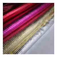 Ücretsiz örnekleri Polyester Spandex streç katı renkler pırıltılı mermi örgü PU kaplı kumaş bantlar