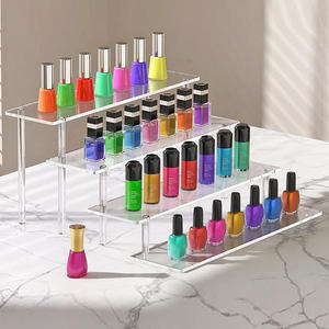 Elevadores de exhibición de acrílico transparente de 4 niveles modernos portátiles, estante multicapa multifunción para <span class=keywords><strong>figuras</strong></span> de cupcakes cosméticos de Perfume - Product Image 3