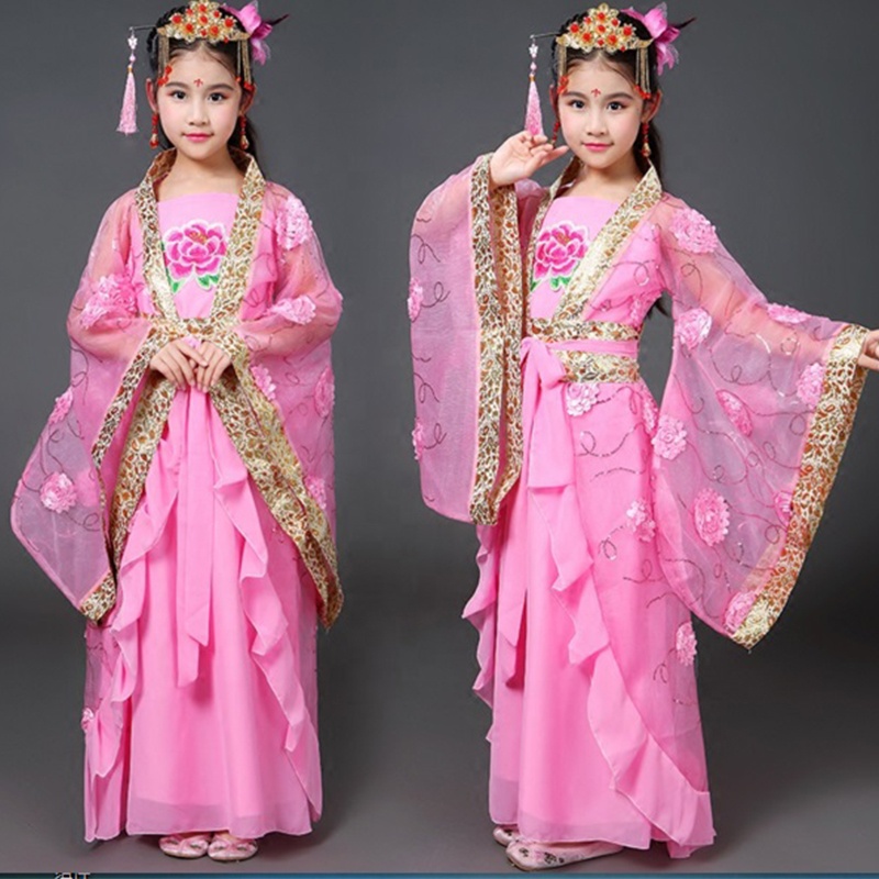 Antica Cinese Costume Tradizionale Cinese di Danza Popolare Bambini Opera Bambini Ming Tang Han Intrattenimento Musiche E Canzoni del Vestito della principessa vestito cosplay