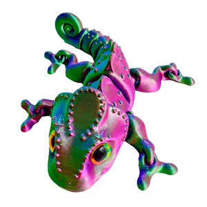 3D Printed Articulated Chameleon Fidget Toy <b>PLA</b> Colorful Animal Model Desktop Decor Gift - Product Image 5