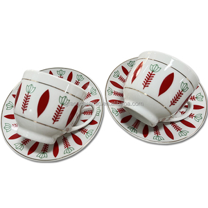 Bán buôn sứ nhà máy 90CC thiết kế cổ điển Espresso Cup Arabic gốm cốc cà phê và chiếc đĩa Bộ của 6 - Product Image 3