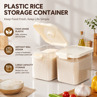 Advanced 20-Pound Plastic Rice Storage Container Home Use Sealed Insect-Proof Moisture-Proof Grain Flour Bucket
