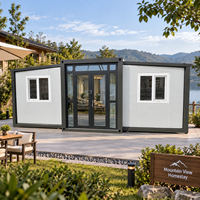 Cabane de villégiature à installation rapide, isolation thermique, panneau sandwich EPS, maison mobile modulaire extensible en conteneur