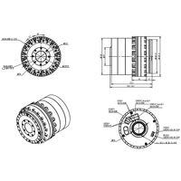 Module servo articulé intégré pour robot industriel RI100-120-B 24-48V 720W avec encodeur 16/18 bits CAN EtherCAT et frein pour automatisation de cobots