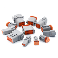 Conector Eléctrico Automotriz CQFH Envío Rápido DT04-6P DT06-6S, 6 Pines Macho/Hembra, Carcasa de Nylon Gris, Clasificación IP66, 12V