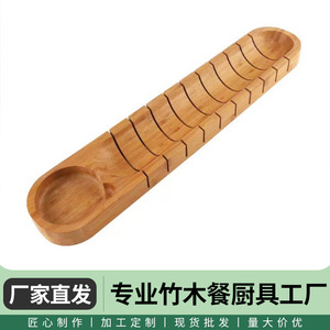 Cortador de pan de bambú Jinxuan Bamboo Industry de 10.2x65.1x3.8cm con bandeja para aceite para utensilios de repostería - Product Image 5