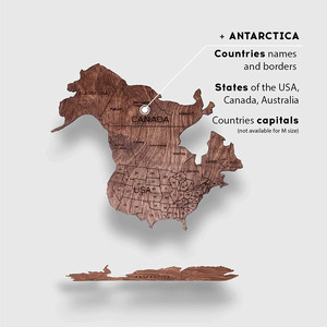 Gran decoración de pared de madera 3D <span class=keywords><strong>mapa</strong></span> del mundo de madera idea de regalo de inauguración de la casa arte de pared de madera <span class=keywords><strong>Mapa</strong></span> de viaje mundial para el hogar y la cocina u oficina - Product Image 5