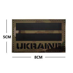 IR infravermelho reflexivo ucraniano gancho e laço moral remendo luminoso azul e amarelo bandeira mochila adesivos - Product Image 6