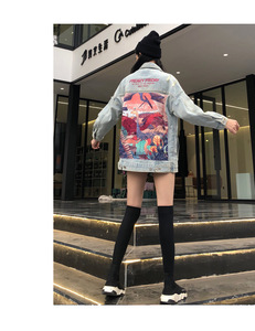 Veste en Jean Vintage pour femme, Streetwear, Style Punk, imprimé dessin animé - Product Image 3