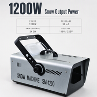 Machine à neige de scène FengyaJCAY 1200W en acier inoxydable, générateur de neige DMX 24CH pour fêtes de Noël, mariages, vente en gros, OEM