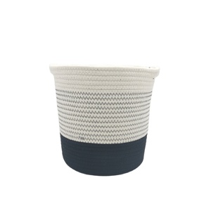 round cotton rope laundry basket storage