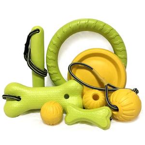 Interaktif Pet eğitim çiğnemek diş oyuncak dayanıklı elastik EVA yüzen topları yumuşak kauçuk köpek diş taşlama oyuncaklar halat kutusu paketlenmiş - Product Image 5