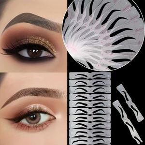 Kit de Plantillas para Cejas de 12 Piezas, Plantillas para Cejas con Diadema para Principiantes - Product Image 1