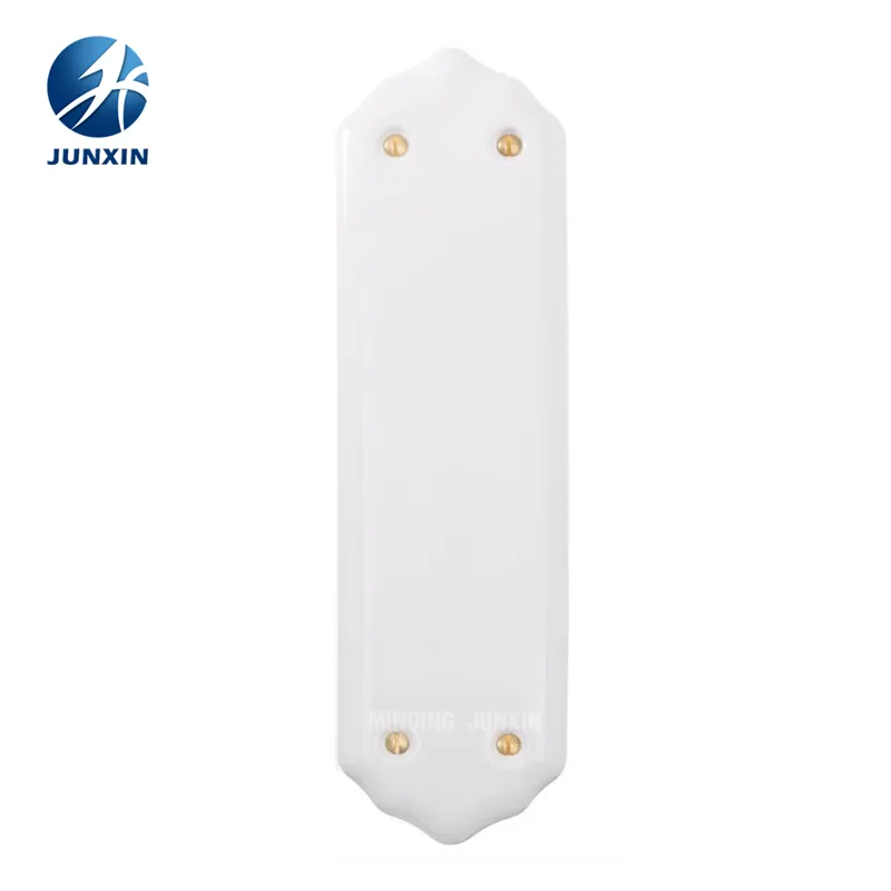 White Porcelain Fingerplate Door Push Plate Printed Ceramic Finger Plate