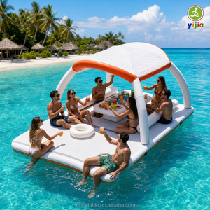 Plataforma Flotante Inflable Personalizada con Toldo, para Lago, Mar o Yate - Product Image 3