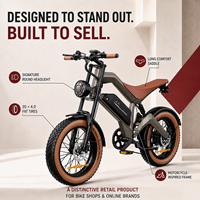 Vélo de montagne électrique pour adultes M20 48V 1000W 7 vitesses avec moteur arrière sans balais, freins à disque hydrauliques et suspension intégrale