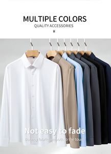 Camisa <span class=keywords><strong>de</strong></span> <span class=keywords><strong>Vestir</strong></span> <span class=keywords><strong>para</strong></span> <span class=keywords><strong>Hombre</strong></span>, <span class=keywords><strong>de</strong></span> Nailon y Elastano, Alta Elasticidad, Sin Arrugas, Corte Ajustado, Estilo Casual <span class=keywords><strong>de</strong></span> Negocios - Product Image 6