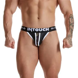 Fashion Design Customized Logo Breathable Sexy Briefs Underwear For Men Gay Boys Sexy PU Leather Briefs