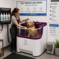 Baignoire Hydro Pet Tub Extra Profonde pour Hydromassage Complet du Corps des Grands Animaux