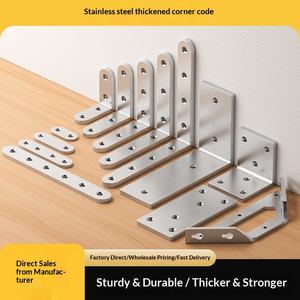 Support d'angle <span class=keywords><strong>en</strong></span> acier inoxydable à 90 degrés, fixateur d'angle droit, design moderne et simple, connecteur d'angle pour table et chaise - Product Image 5