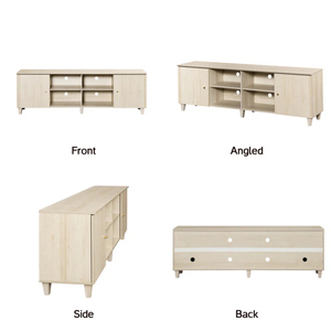 ISO9001 Factory Wholesale Simple Design TV <b>Cabinet</b> with Solid Wood Legs, Living Room Furniture Unit in Light Oak Color - Product Image 4
