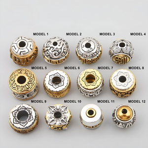 <span class=keywords><strong>Mantra</strong></span> à six caractères, perles de baril bicolores rotatives, accessoires de jeu de texte, perles de Bouddha, bracelet rétro DIY, accessoires perlés - Product Image 3