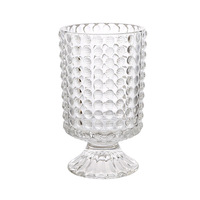 Grand vase en verre en relief de style européen vintage fleurs fraîches plantes vertes Arrangement hydroponique pour la décoration de salon