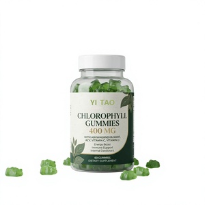 Gummies de Chlorophylle Marque Blanche 400mg avec Ashwagandha, Vinaigre de Cidre de Pomme, Vitamines C et D – Soutien Énergétique et Immunitaire – Complément OEM – 60 Unités - Product Image 1