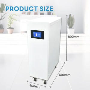 Système de stockage d'énergie domestique hybride portable haut de gamme 16KWH 51.2V 314AH avec écran tactile, sur roues, batterie LiFePO4, 6000 cycles - Product Image 2