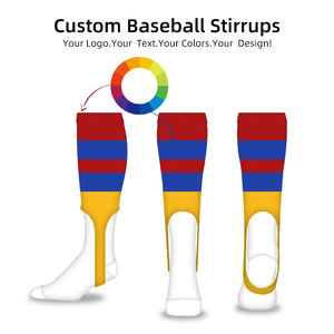 ملابس رياضية لركبة الركبي عالية بخطوط بيسبول جوارب بيسبول الأمريكية - Product Image 2