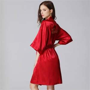 Sfy-y5096 Al por mayor Batas de satén suave para mujer, vestidos de novia, batas nupciales elegantes, batas de dama de honor, pijamas sexys - Product Image 2