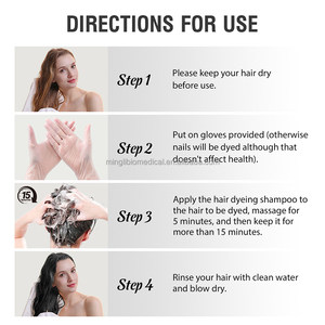 Suministro <span class=keywords><strong>de</strong></span> fábrica Naturl Hair Color Shampoo Best Grey Coverage Extractos <span class=keywords><strong>de</strong></span> hierbas Bolsita Tinte permanente para el <span class=keywords><strong>cabello</strong></span> <span class=keywords><strong>sin</strong></span> marrón teñido ODM - Product Image 5