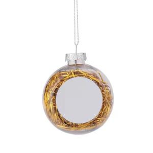 Ornamen bola gantung pohon Natal sublimasi pita bola 80mm dalam cetakan kustom - Product Image 6
