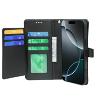 Étui portefeuille en cuir PU avec porte-cartes et support magnétique pour iPhone 11 Pro Max, 11, XR, XS Max, XS, X, 7/8 Plus