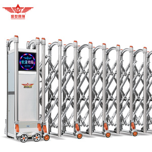 Puerta Corredera Retráctil Automática Moderna de Acero Inoxidable Shengshichanglong para Uso Industrial, Villas y Escuelas - Eléctrica y Retráctil - Product Image 2